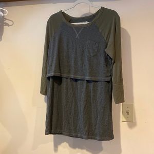 Latched Mama raglan 3/4 sleeve nursing tee